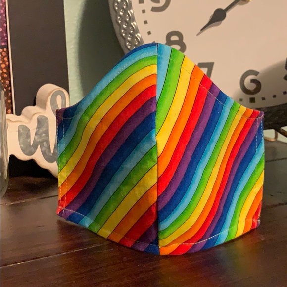 Accessories - Rainbow stripes Adult Face Mask